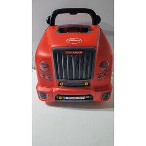 Kids Truck Engine Repair Toy Set with Lights & Sounds for Ages 3-5, Red WORKS